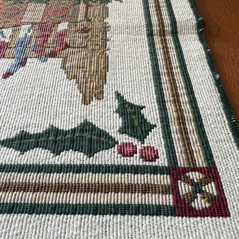 Vintage Set Of 3 'Twas The Night Before Christmas Tapestry Placemats 17